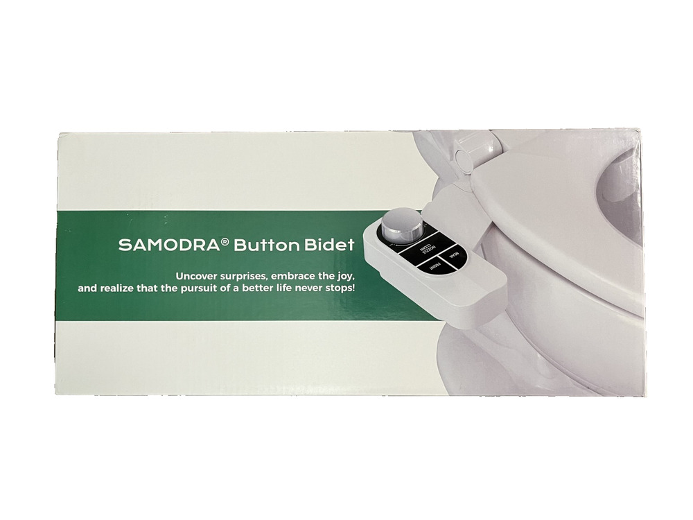 Samodra Button Bidet White Easy Installation New in Box Unopened Toilet Seat